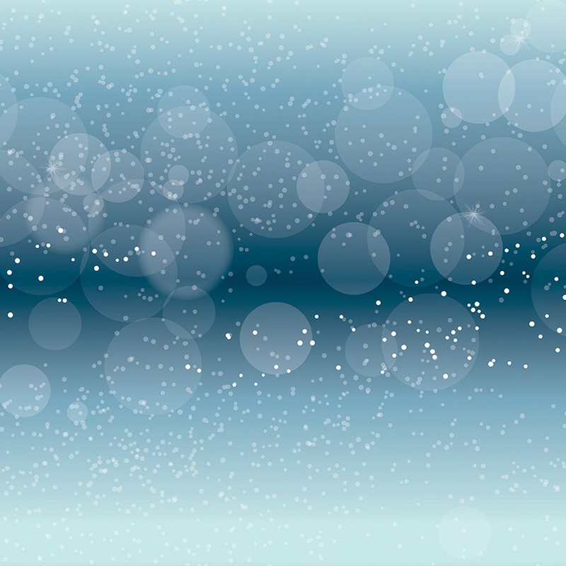 Soft gradient background with translucent bubbles and small white particles