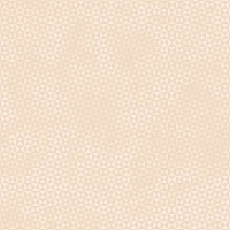 Light beige background with a subtle geometric pattern of small, repeated triangles.