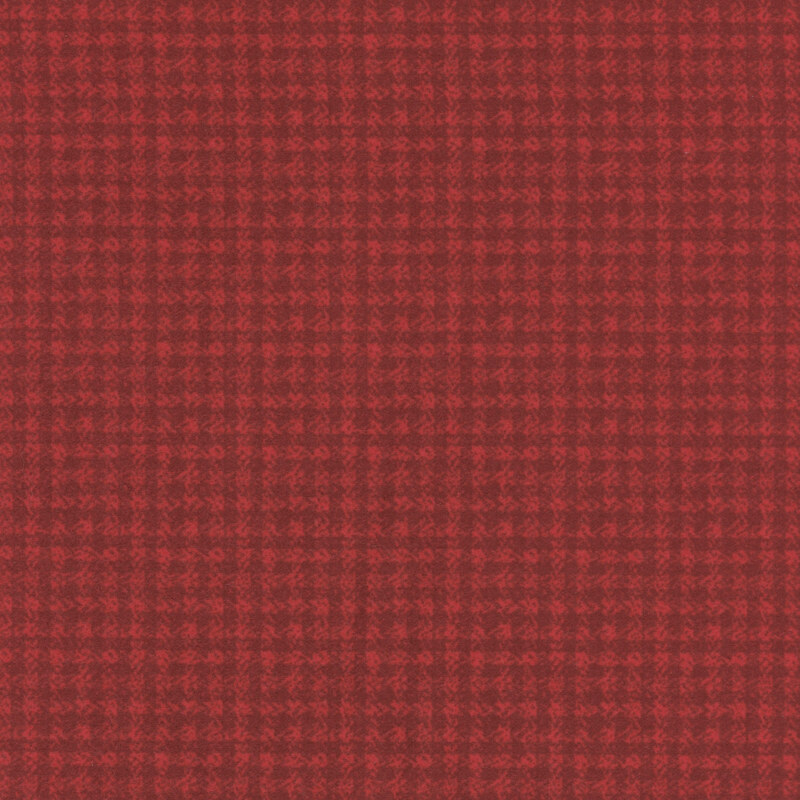 Red gingham fabric with a subtle grid pattern.