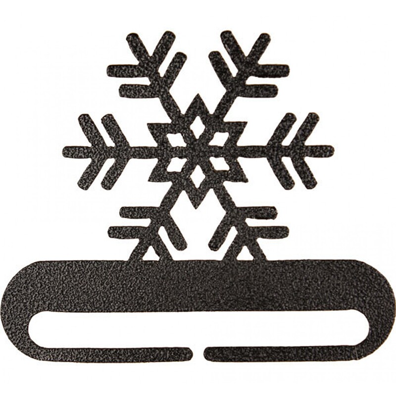 Black decorative metal craft holder featuring a snowflake design at the top.