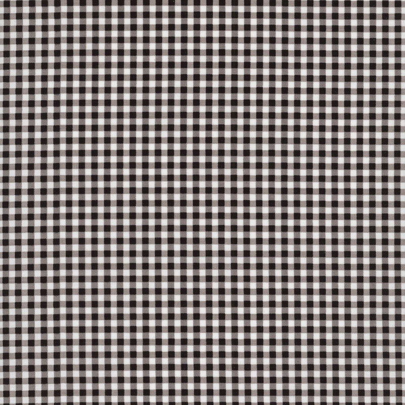 Black, white, and gray gingham fabric.