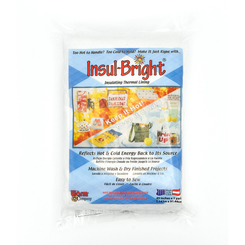 Insul-Bright packaging showcasing completed projects using the thermal lining