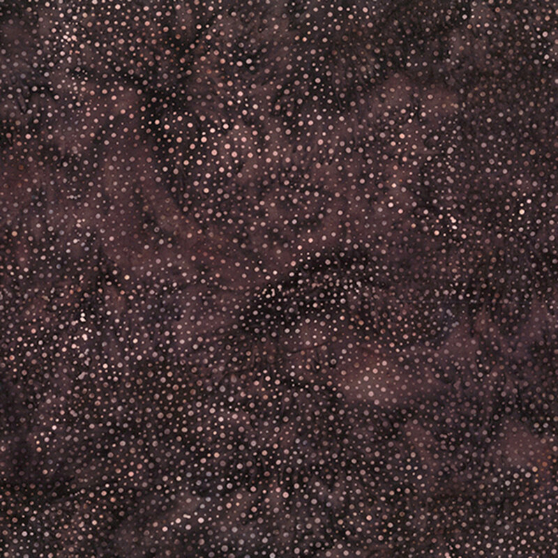 Abstract dark fabric pattern with scattered lighter dots.