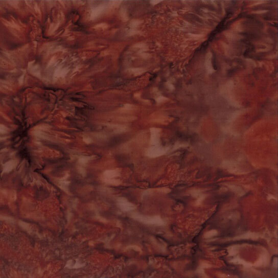 Abstract fabric in shades of brown, featuring swirls and marbled patterns.