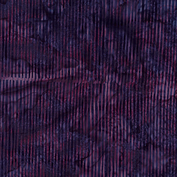 Abstract dark purple fabric with vertical stripes and textured patterns in shades of pink.