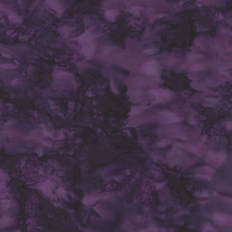 Mottled purple fabric with vibrant tonal colors.