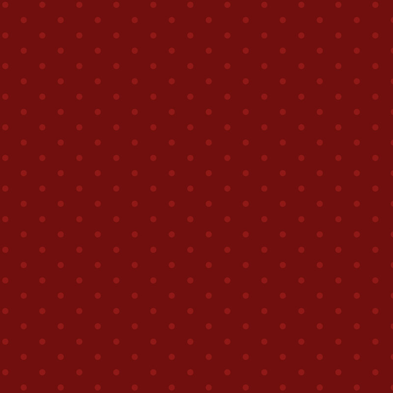 Red background with a repetitive pattern of small, evenly spaced polka dots.