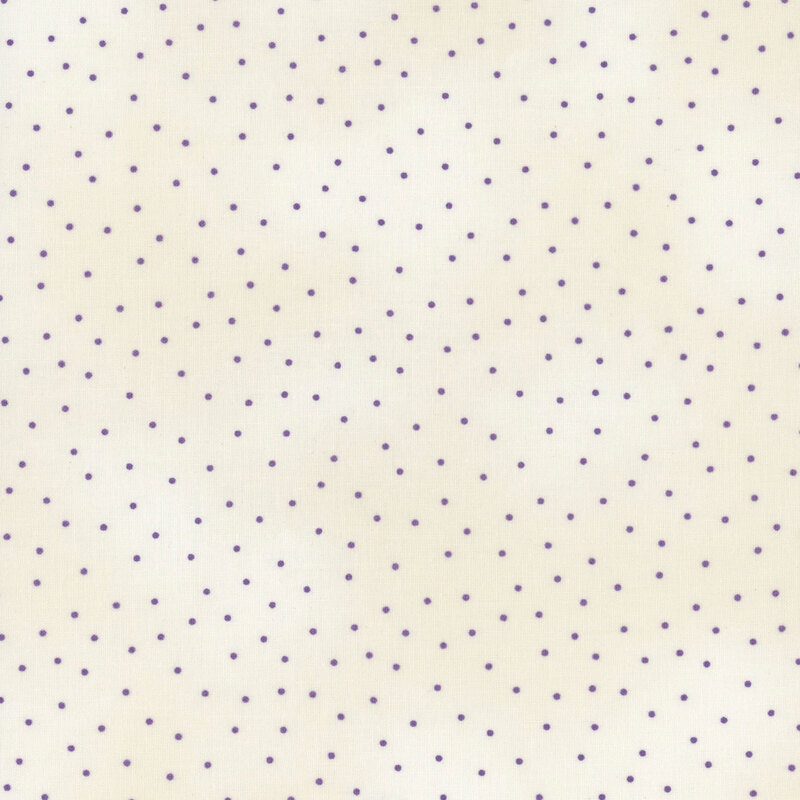 Small violet pinprick dots scattered across a mottled cream background.