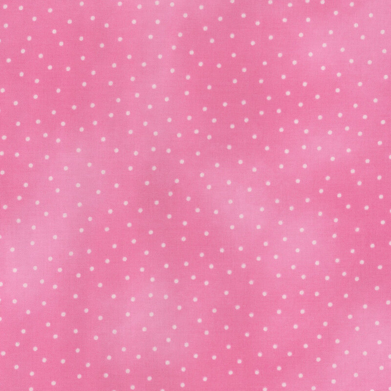 Small pinprick dots scattered across a mottled bright pink background.