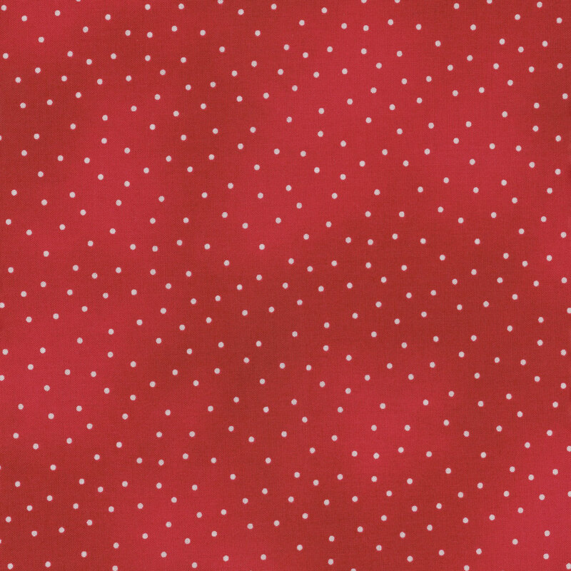 Small pinprick dots scattered across a mottled red background.