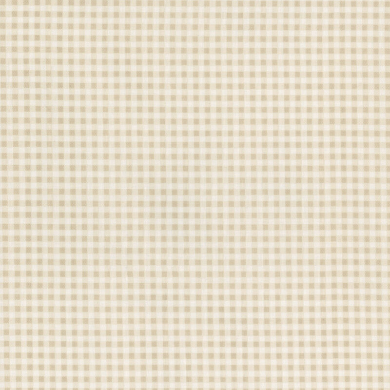 White and cream gingham fabric.