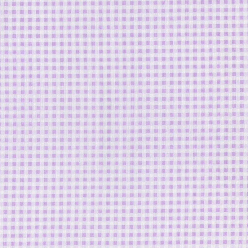 White and lilac gingham fabric.