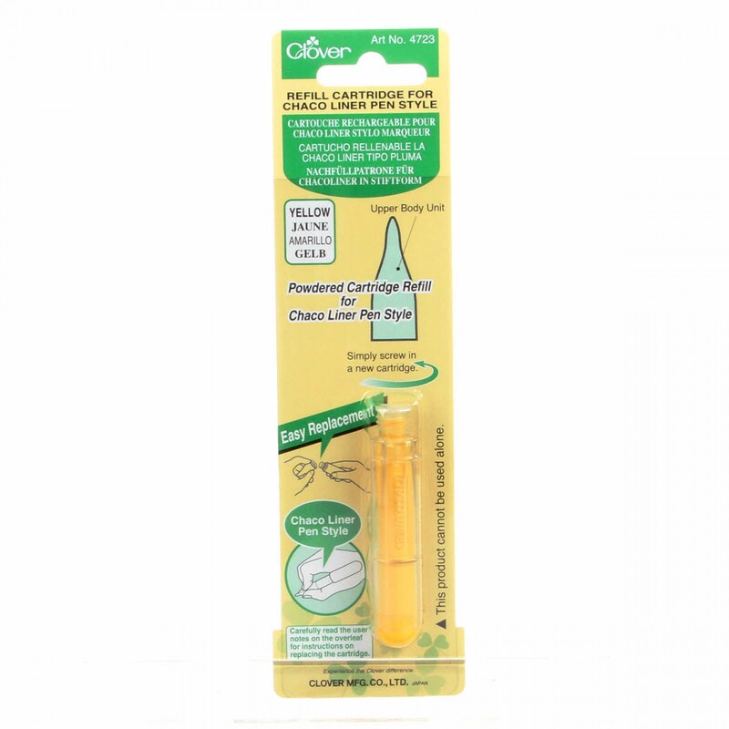 Chaco Liner Pen Chalk Refill - Yellow in its packaging, isolated on a white background.