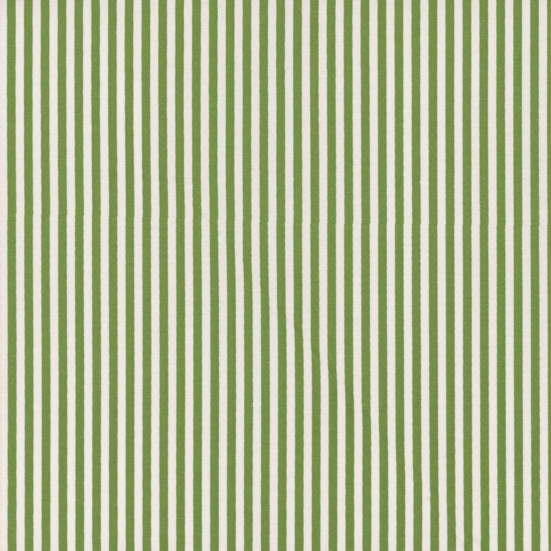 Dark green and white striped fabric with 1/8