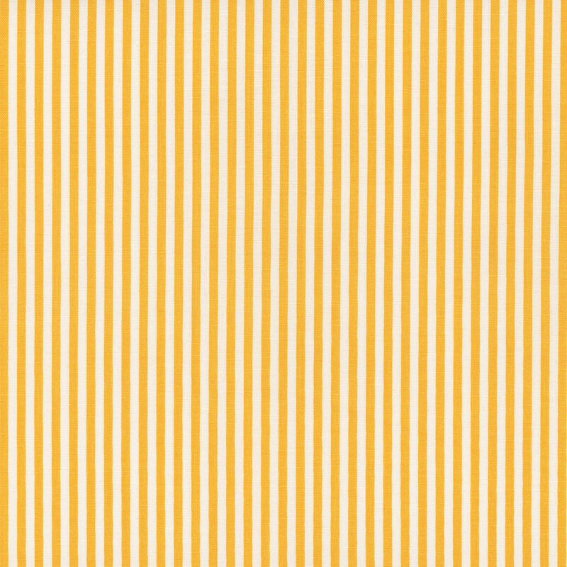 Yellow and white striped fabric with 1/8