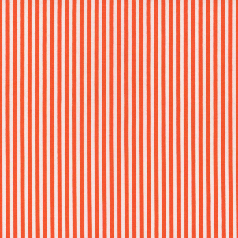 Orange and white striped fabric with 1/8