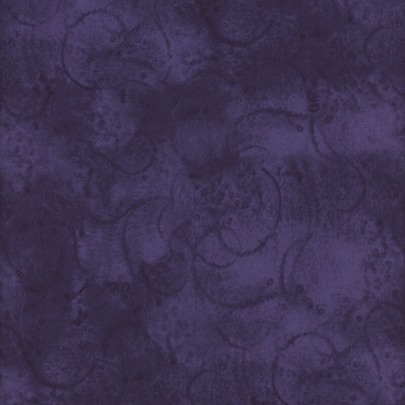 Abstract dark purple fabric with subtle swirling patterns and textures.