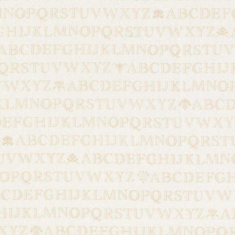 A textured background featuring repeated letters of the alphabet in a light, subtle pattern.