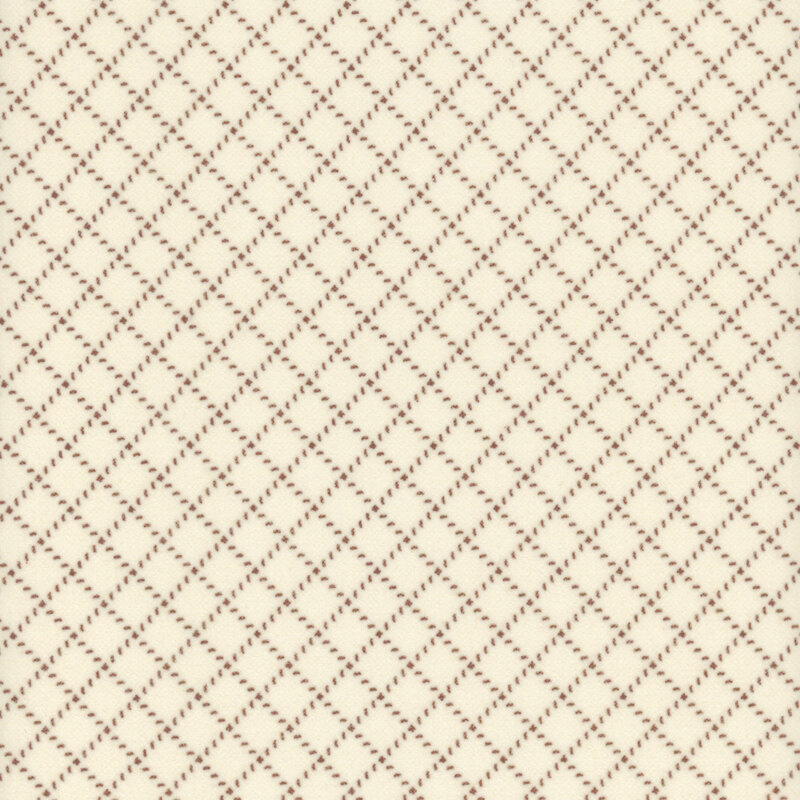 Light cream fabric with a diamond grid pattern.