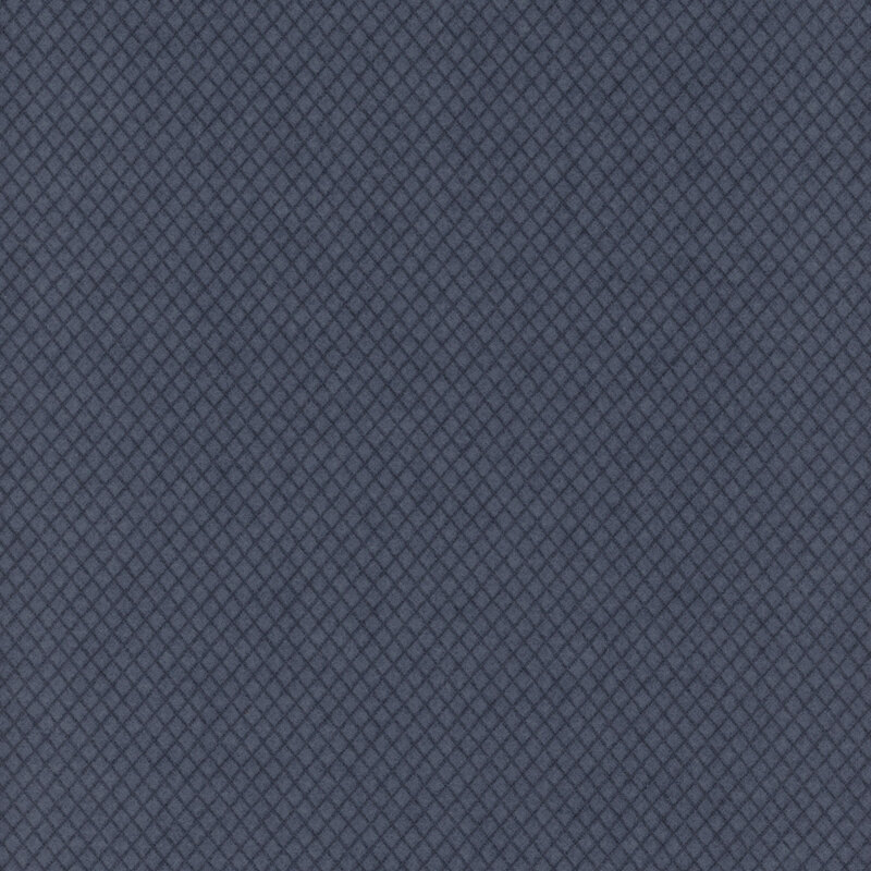 Dark blue fabric with a subtle diamond-patterned grid design.