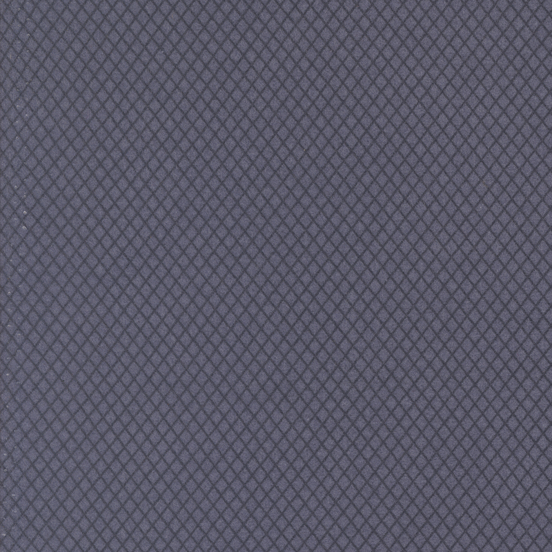 Dark blue fabric with a subtle diamond-patterned grid design.