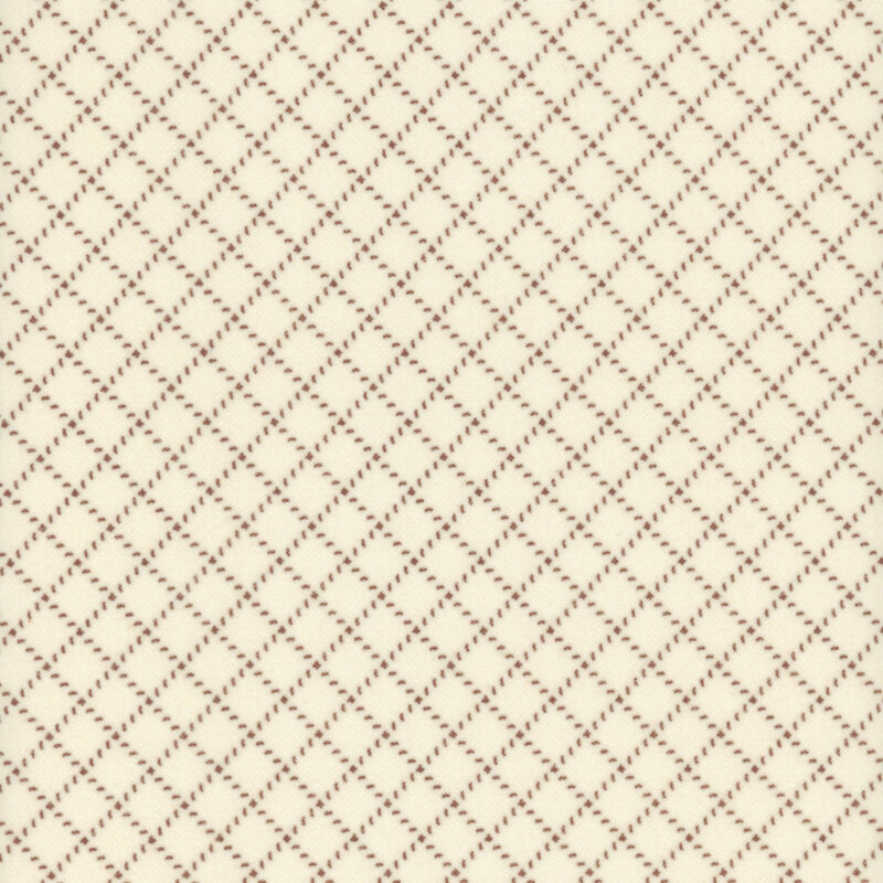 Light cream fabric with a diamond grid pattern.