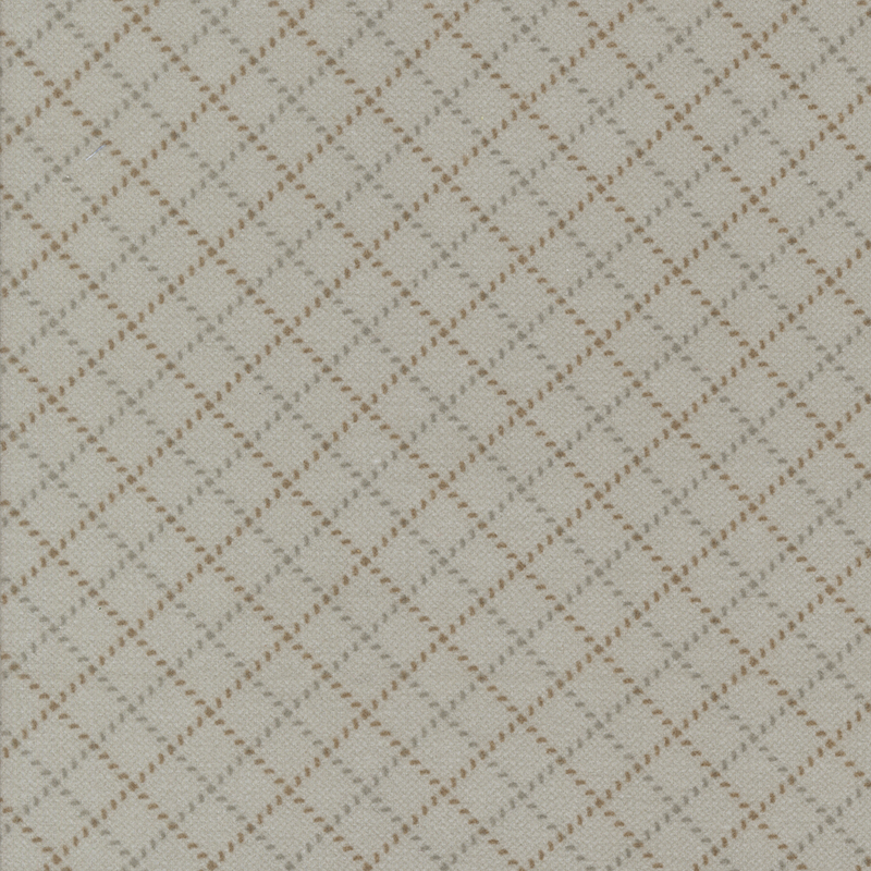 Gray fabric with a diamond grid pattern.