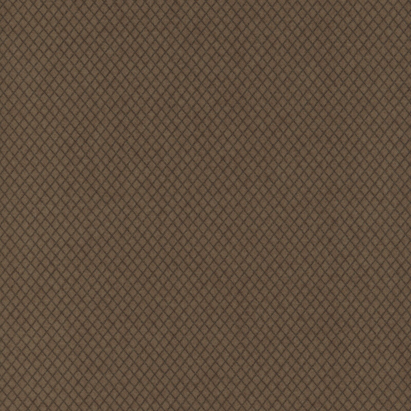 Brown fabric with a subtle diamond pattern.