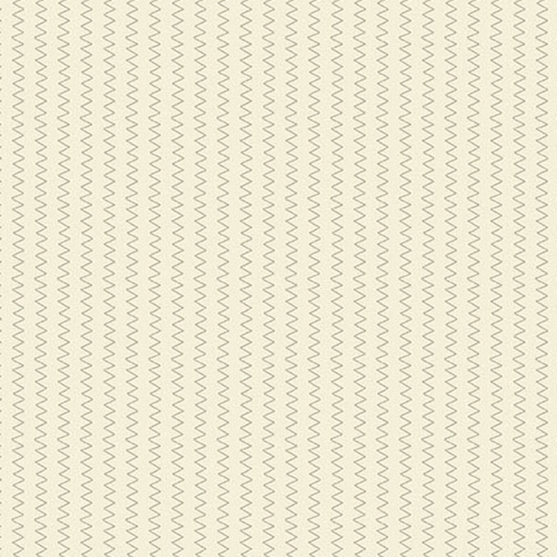 Seamless fabric pattern featuring light beige background with repeating dark zigzag lines.