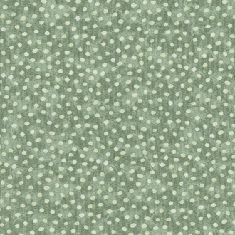 Light green fabric with a repeating pattern of small tonal dots.