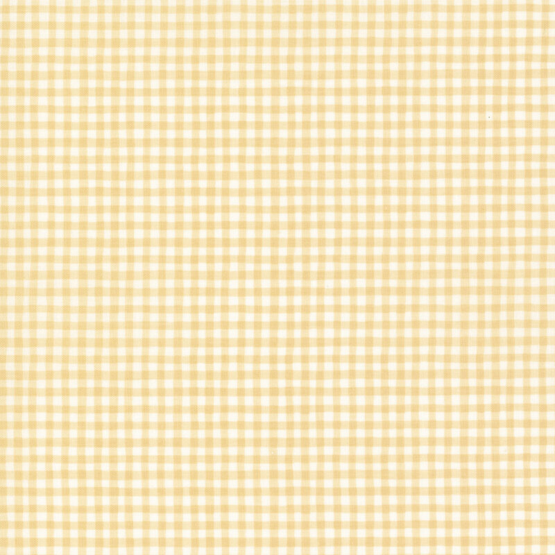A white and bright yellow gingham fabric.