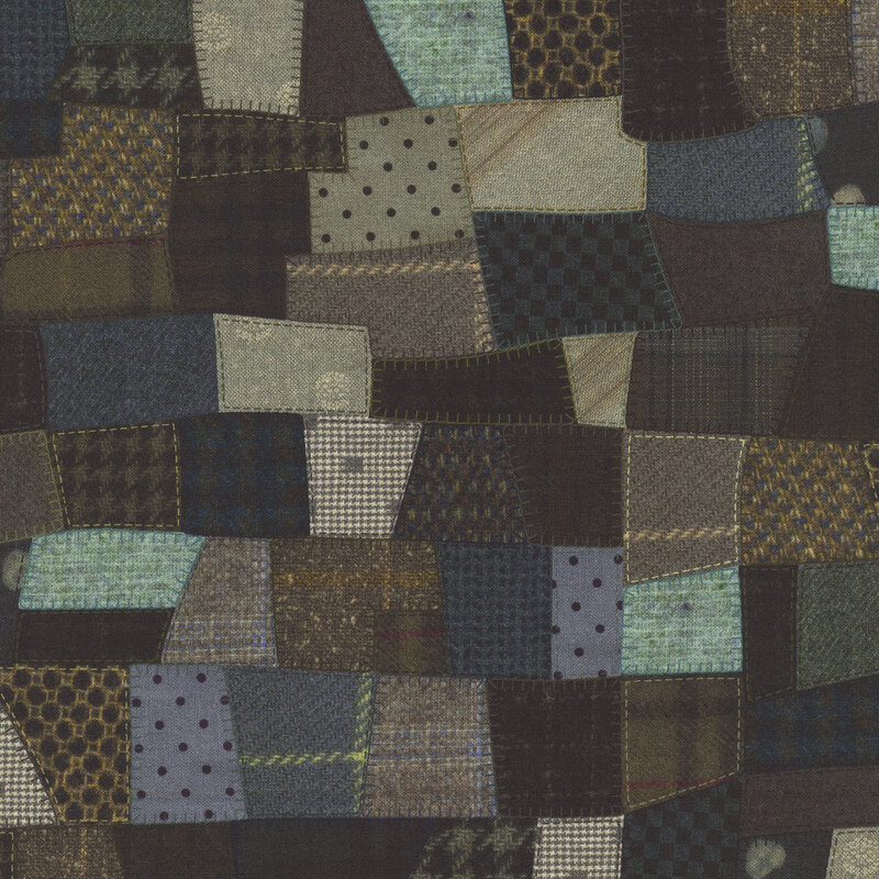 mixed colored fabric patchwork pattern 