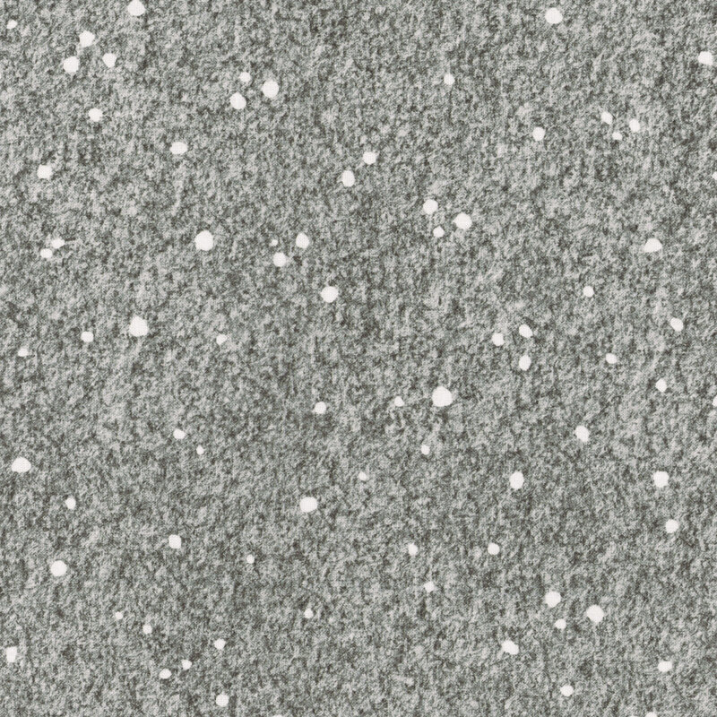 Gray textured background with scattered white speckles.