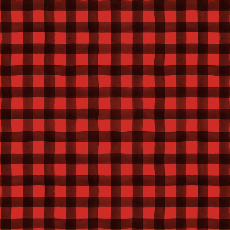 Red and black buffalo check fabric.