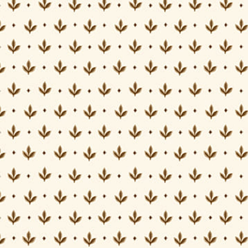 brown motifs on a cream background