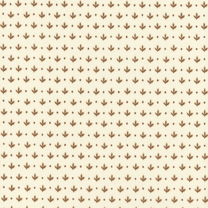 brown motifs on a cream background