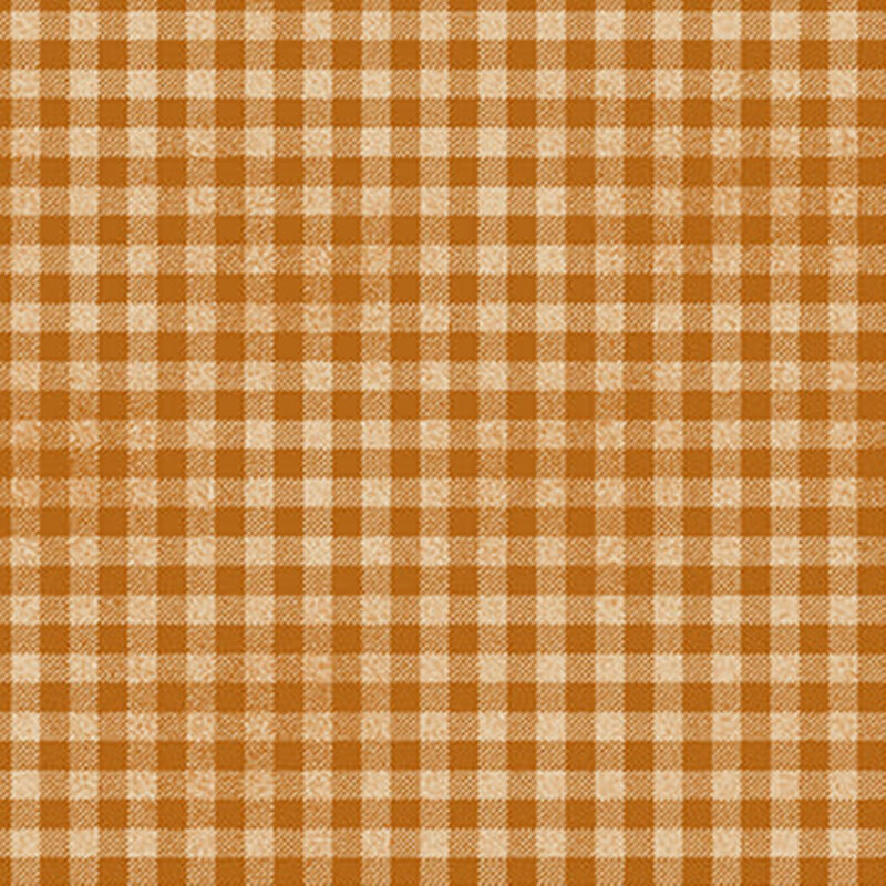 orange gingham fabric pattern