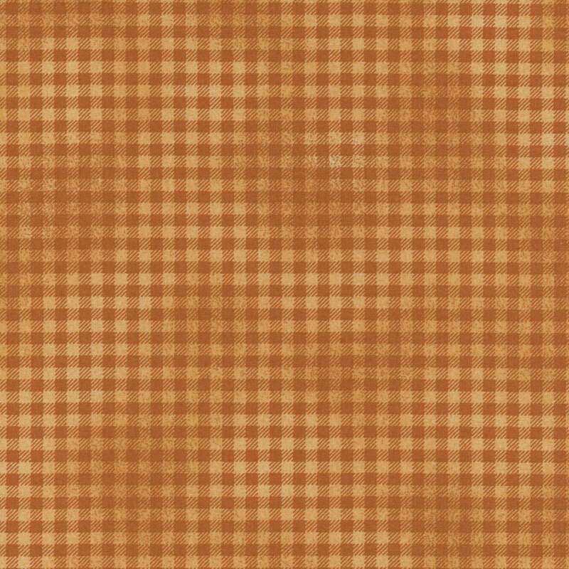 orange gingham fabric pattern