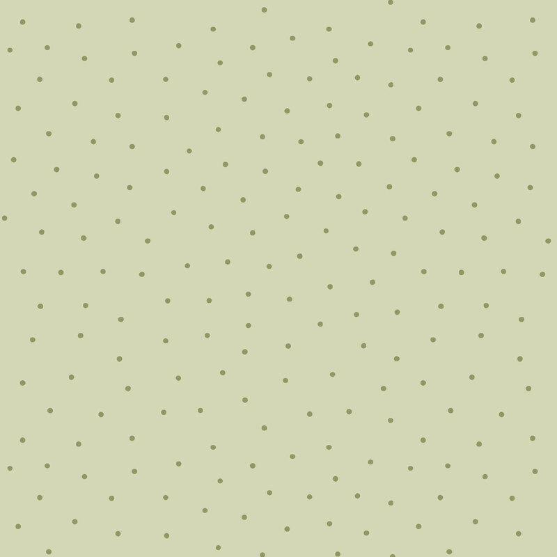 Pale green fabric with evenly spaced small green dots arranged throughout.