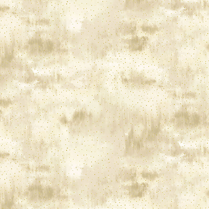 Mottled cream fabric with pinprick gold metallic accents.