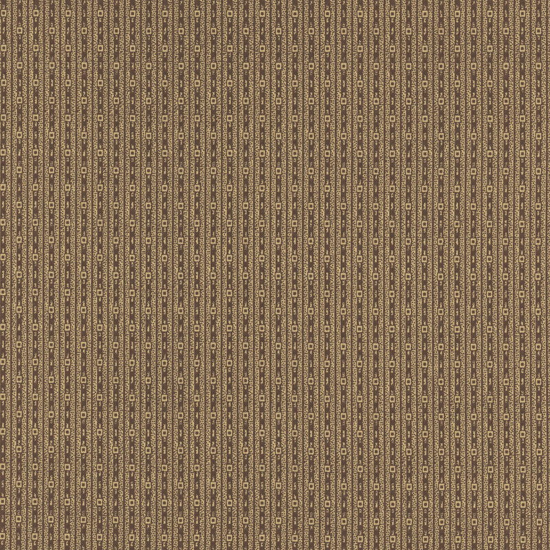 brown and cream striped fabric pattern with a brown background