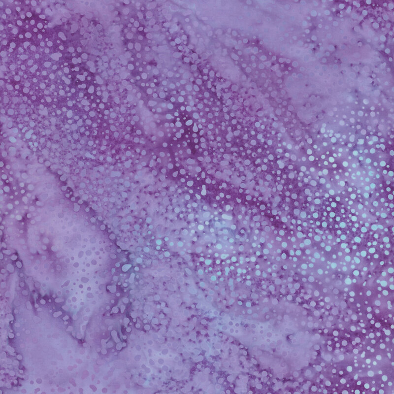 Amethyst purple fabric with mottled and tonal dots pattern 