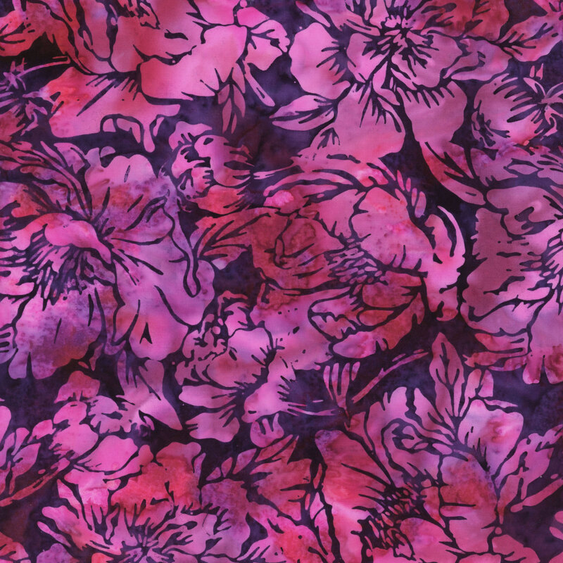 fabric pattern of floral flower heads