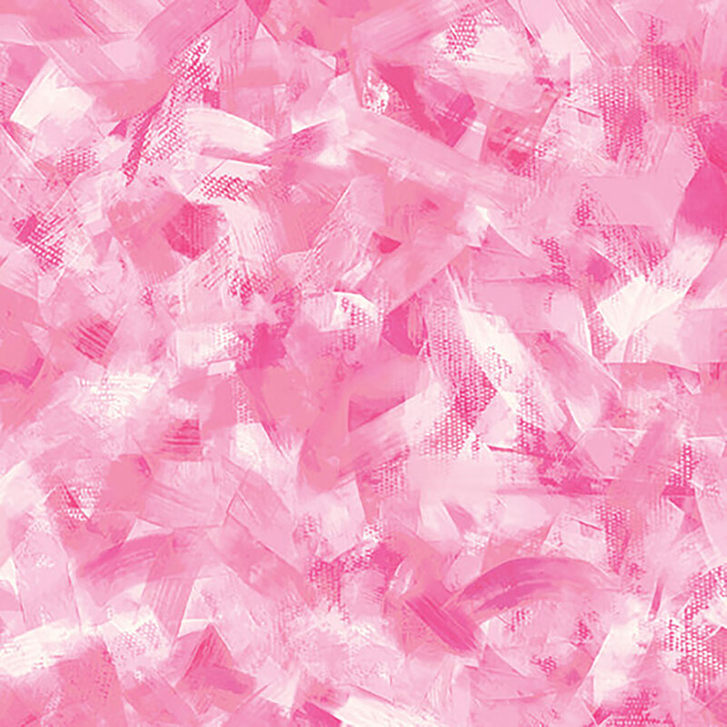 fabric pattern of bright pink and white brush strokes