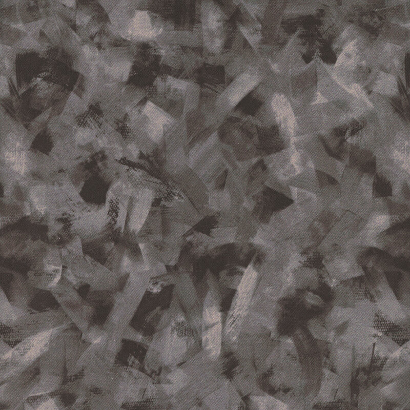 fabric pattern of black brush strokes
