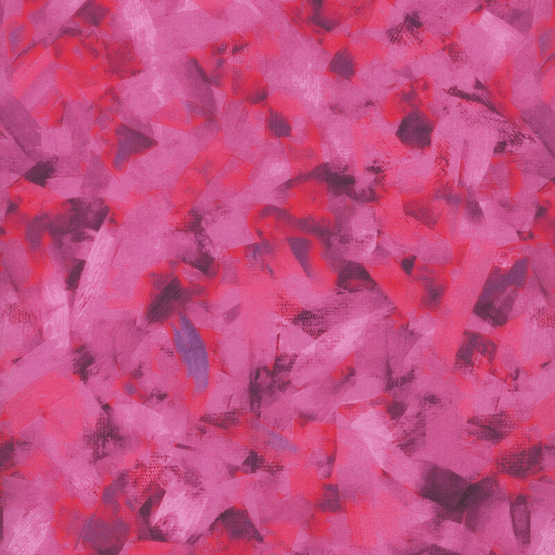 fabric pattern of pink and purple brush strokes