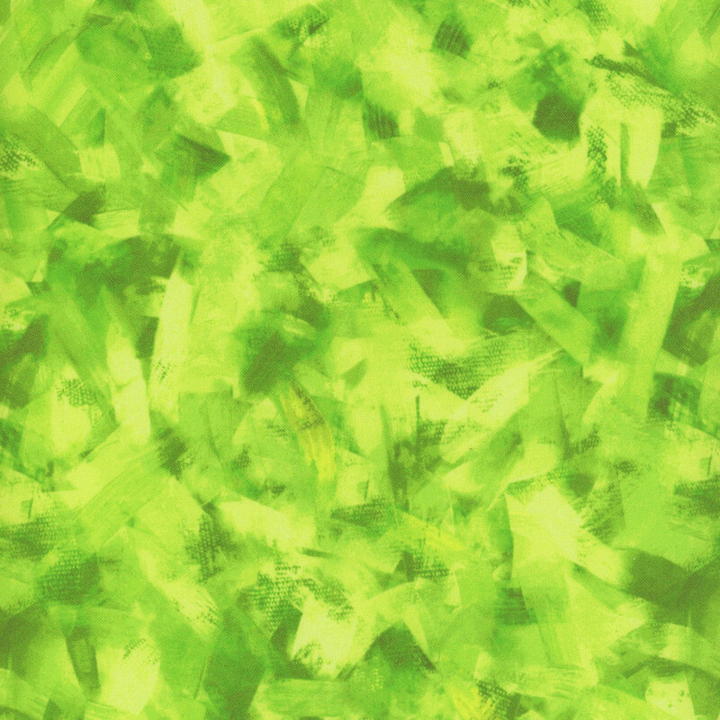 fabric pattern of lime green brush strokes