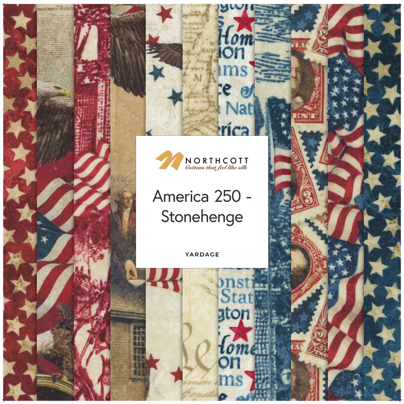 fabric collection of celebrating Americas 250 years