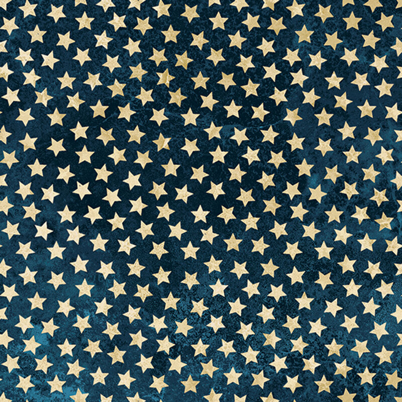 cream stars with a blue marbled background fabric