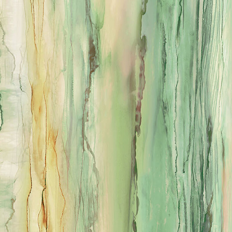 fabric pattern of various shades of green streaks